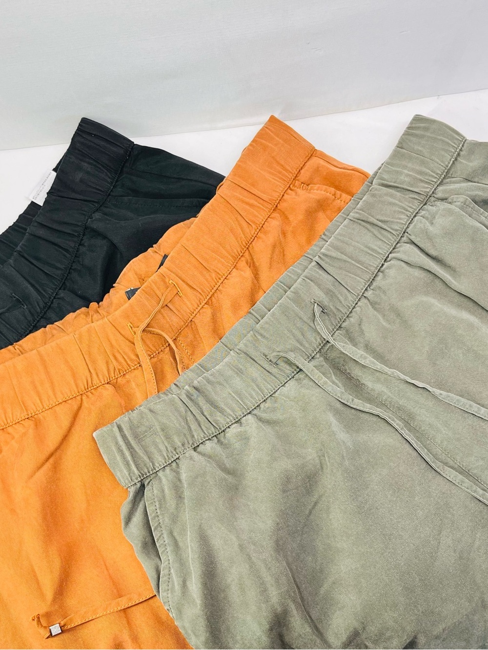 3 pairs Banana Republic Women's Joggers - Black, Orange, Olive